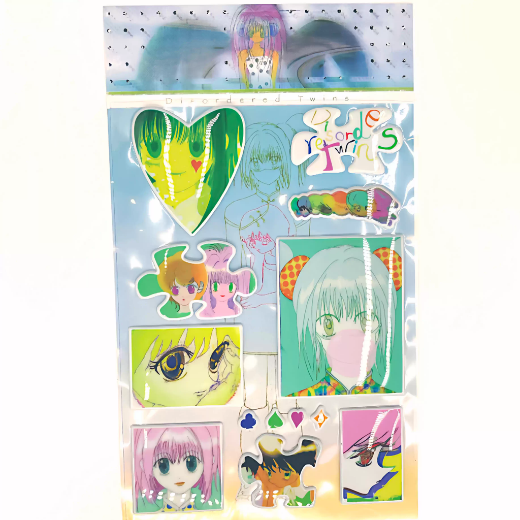 DISORDERED TWINS - SWIMMING POOL ANGEL STICKER SHEET
