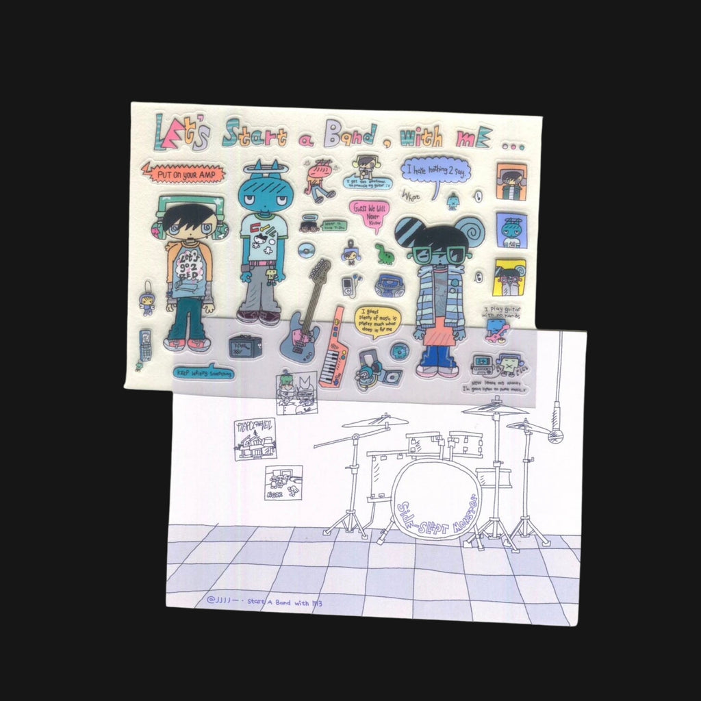 FLUFFY RATS - LET'S START A BAND WITH ME STICKER SHEET