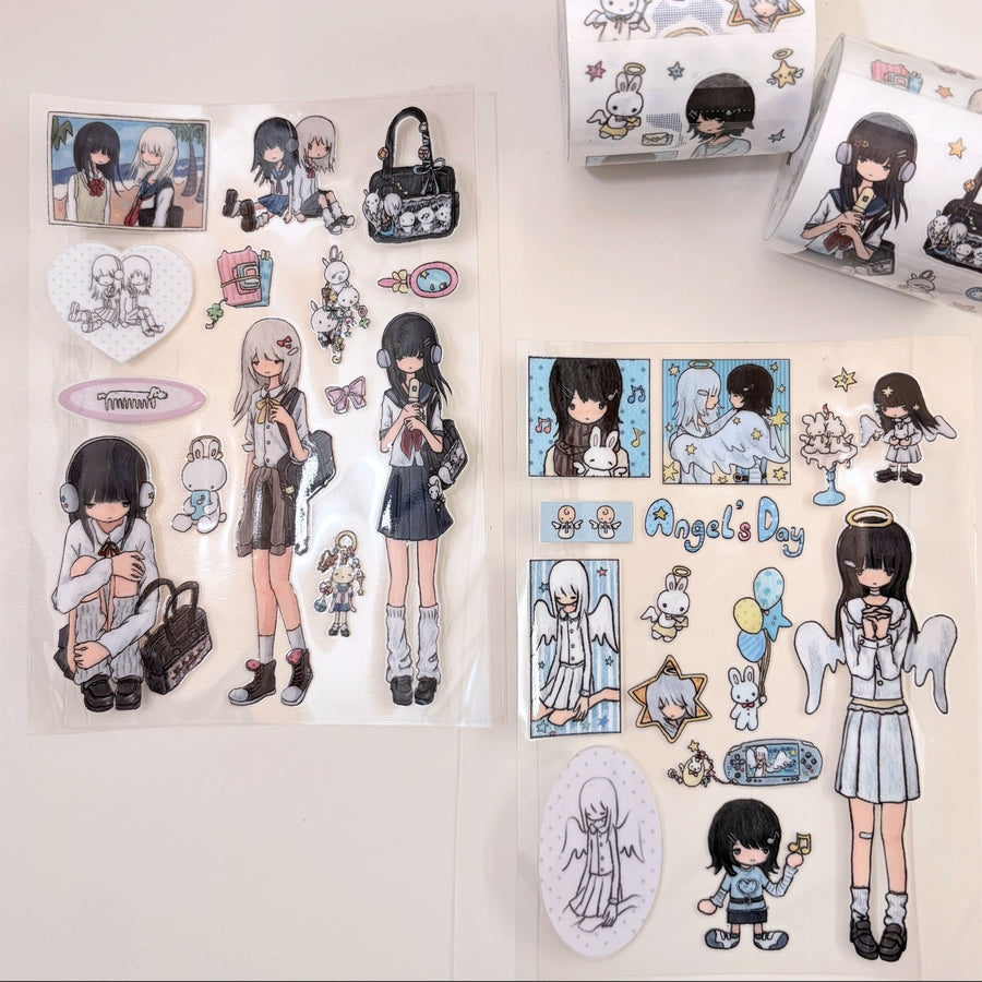 RIASE A MOON - ANGEL’S DAY TRANSFER STICKER SHEET SET
