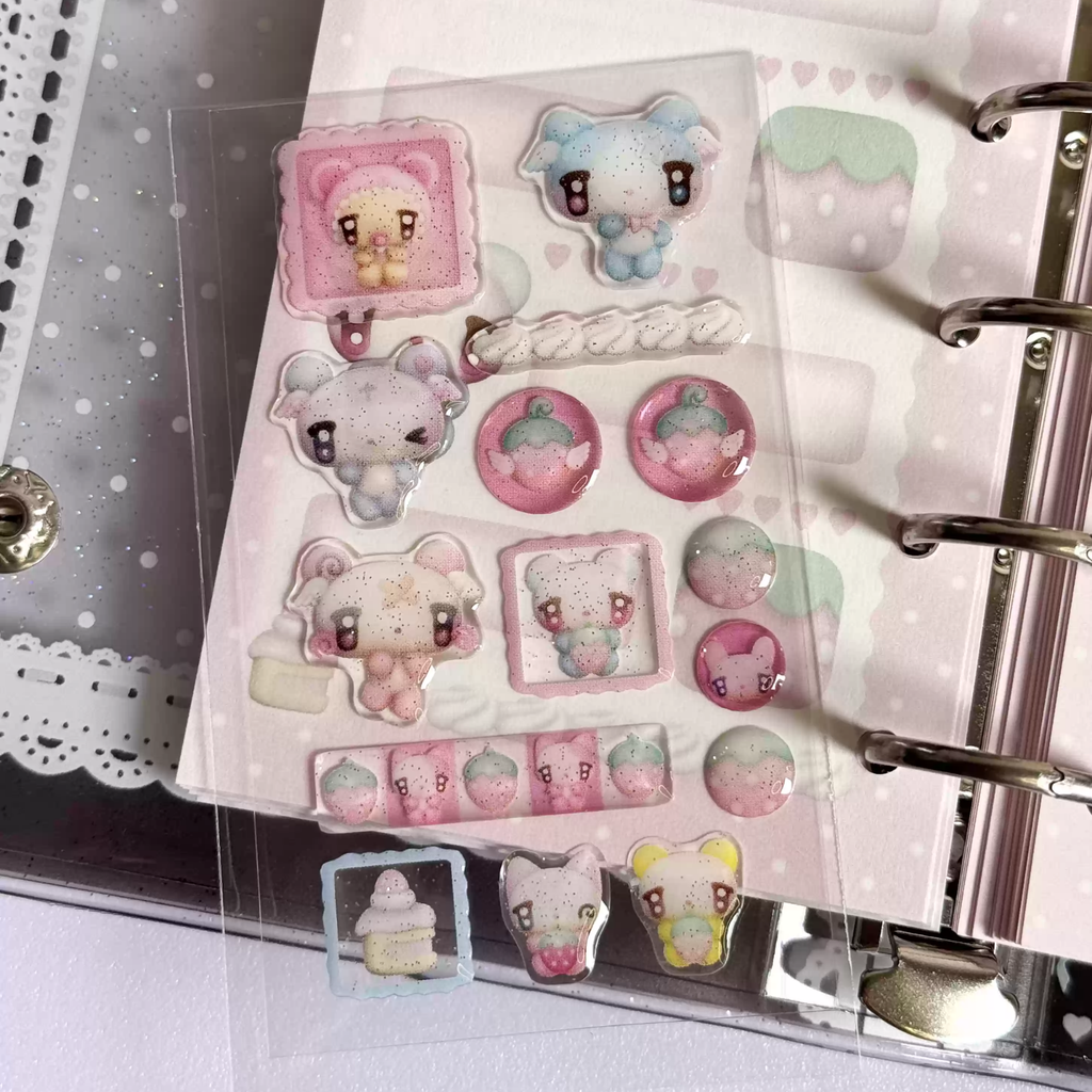 CARAMEL RAIN - PINK MINI STICKER SHEET