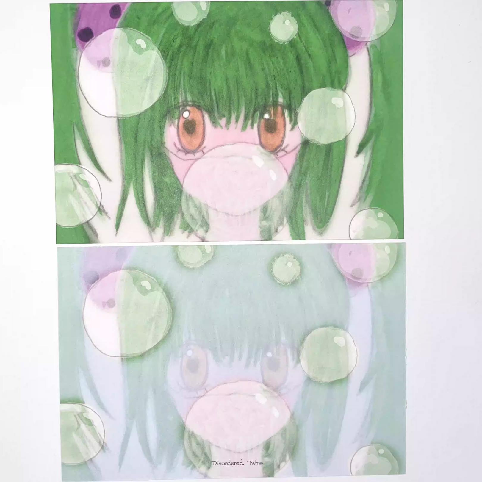 DISORDERED TWINS - MESSAGE POSTCARD