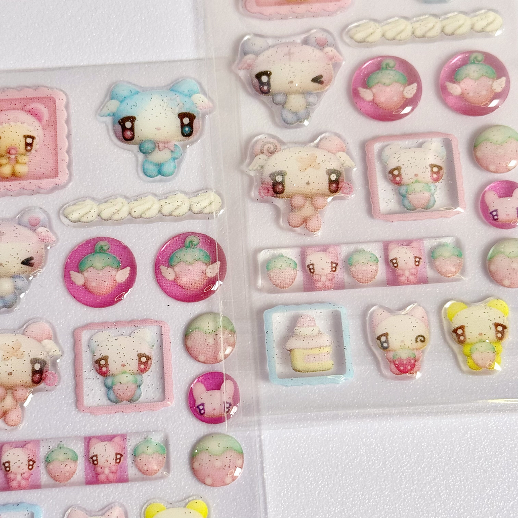 CARAMEL RAIN - PINK MINI STICKER SHEET