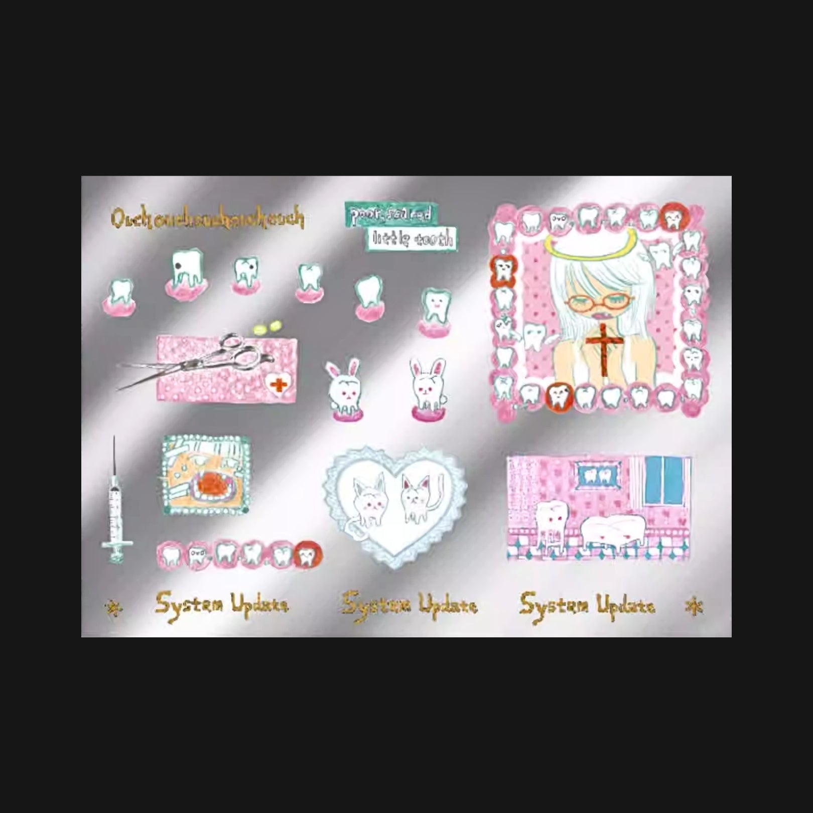 OOOCTOPUS X ACCIO - TEETH SILVER STICKER SHEET