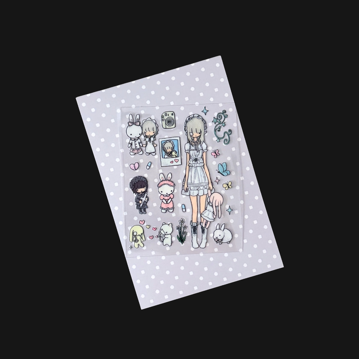 RIASE A MOON - POLAROID PICTURE TRANSFER STICKER SHEET