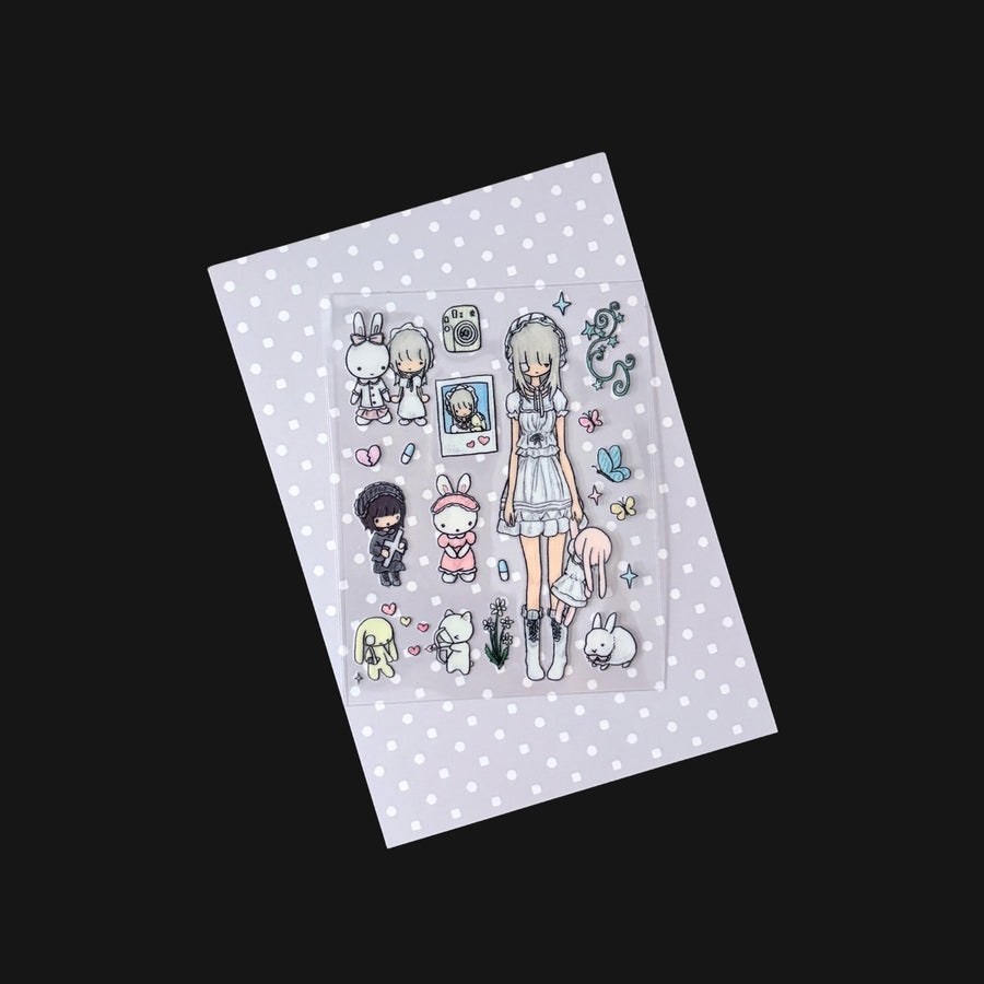 RIASE A MOON - POLAROID PICTURE TRANSFER STICKER SHEET