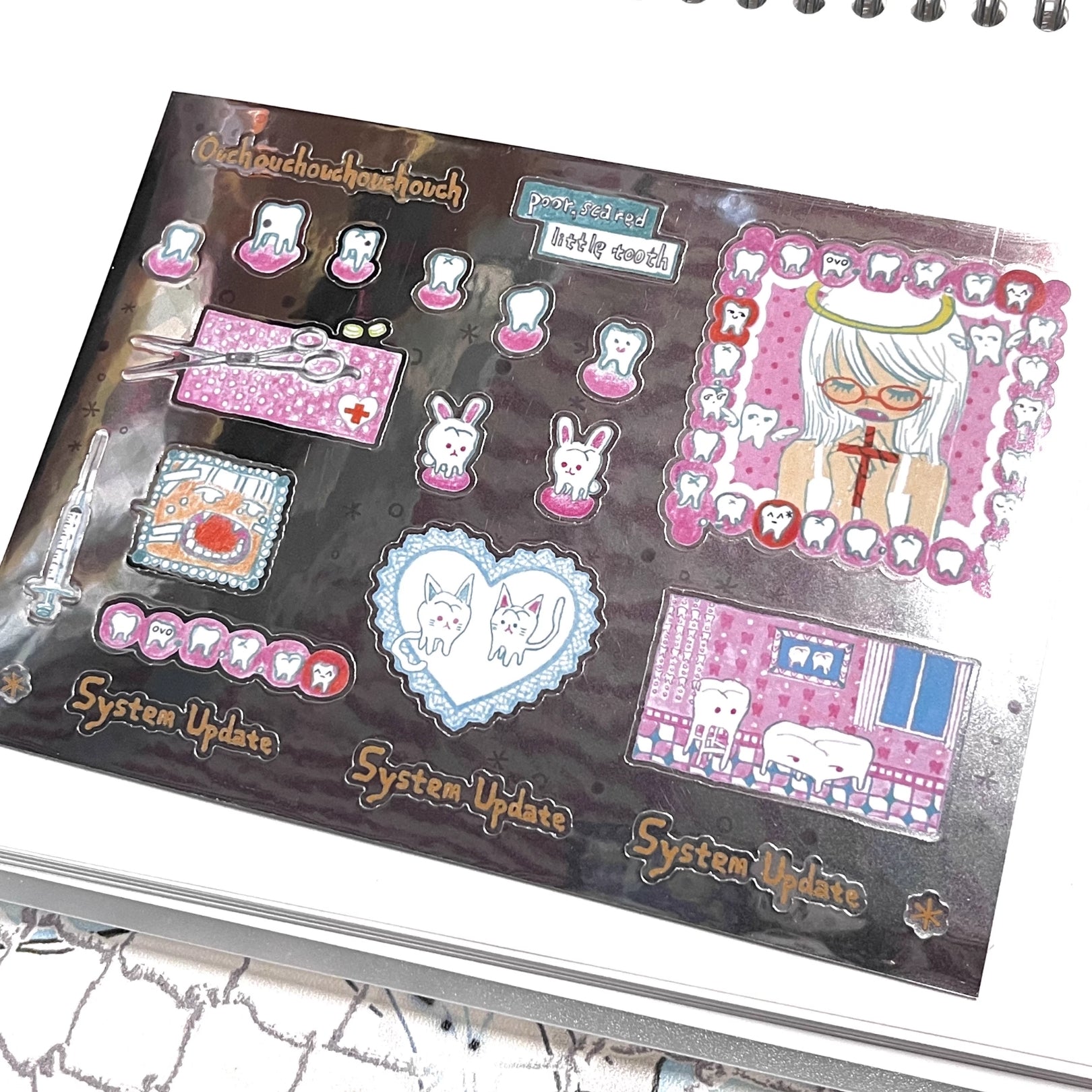 OOOCTOPUS X ACCIO - TEETH SILVER STICKER SHEET