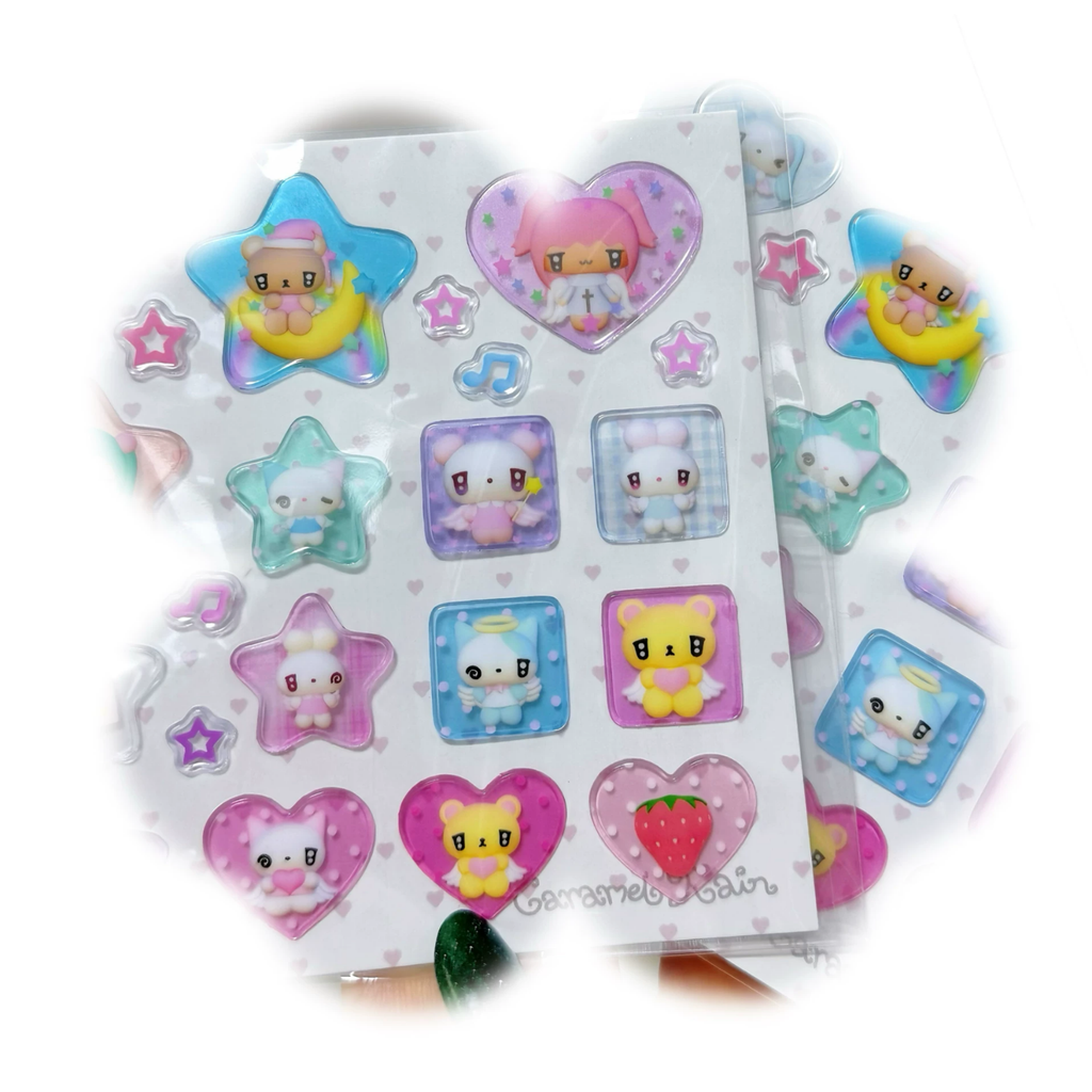CARAMEL RAIN - ANGEL BABY STICKER SHEET