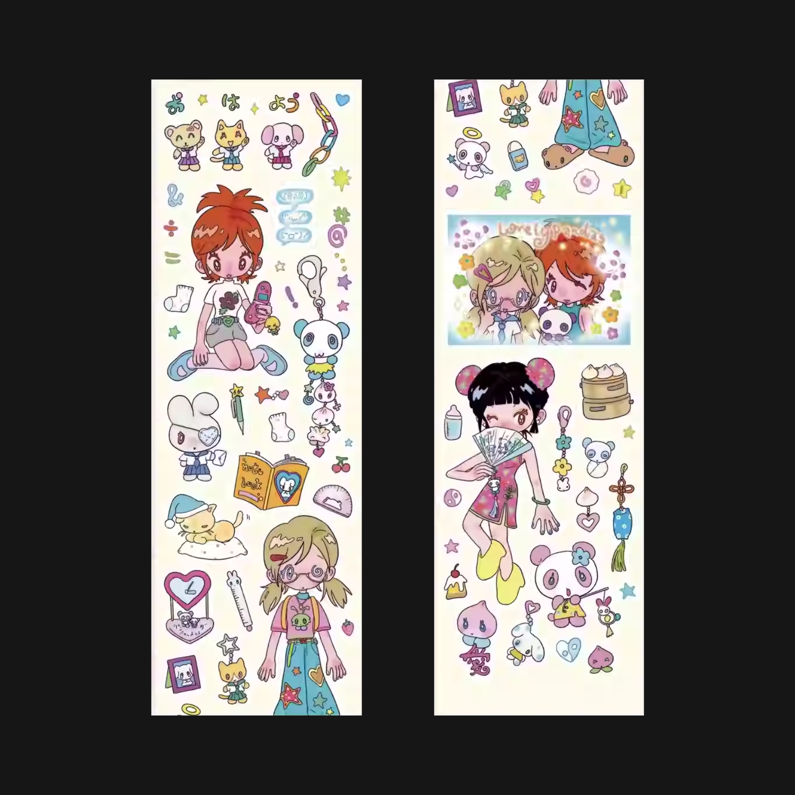 Sunonebird - Panda Girl Sticker Roll