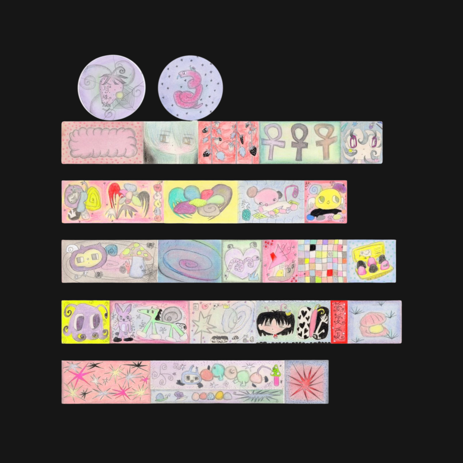 LAZY VENUS SYNDROME - PEARL SONG WASHI TAPE STICKER ROLL