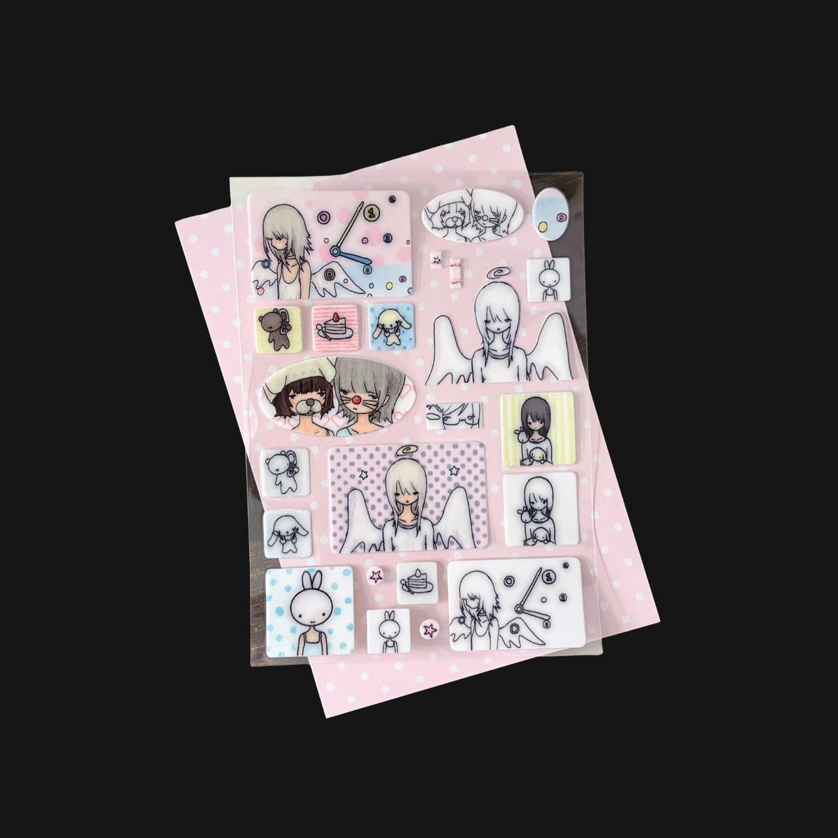 RIASE A MOON - BUNNY ANGEL TRANSFER STICKER SHEET