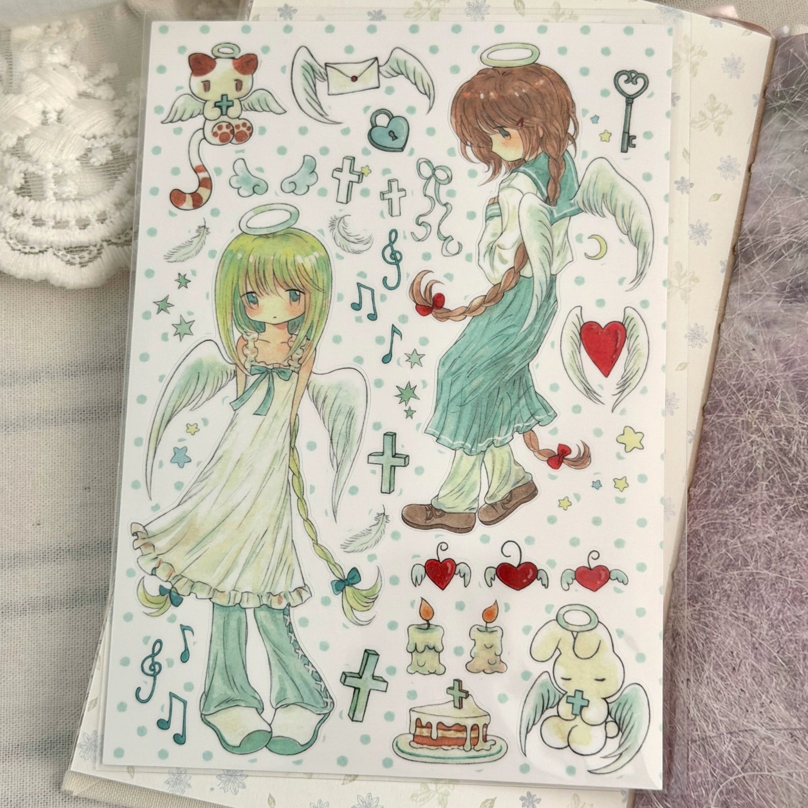 LIGHTED SNOW - ANGEL’S GATHERING STICKER SHEET