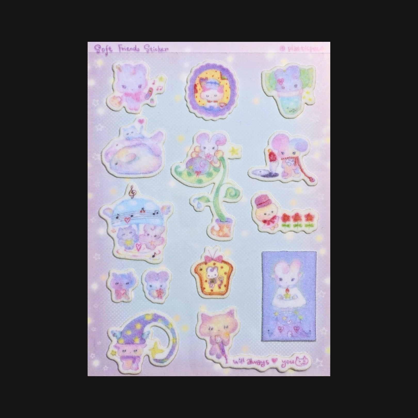 PLASTIC PECO - SOFT FRIENDS STICKER SHEET