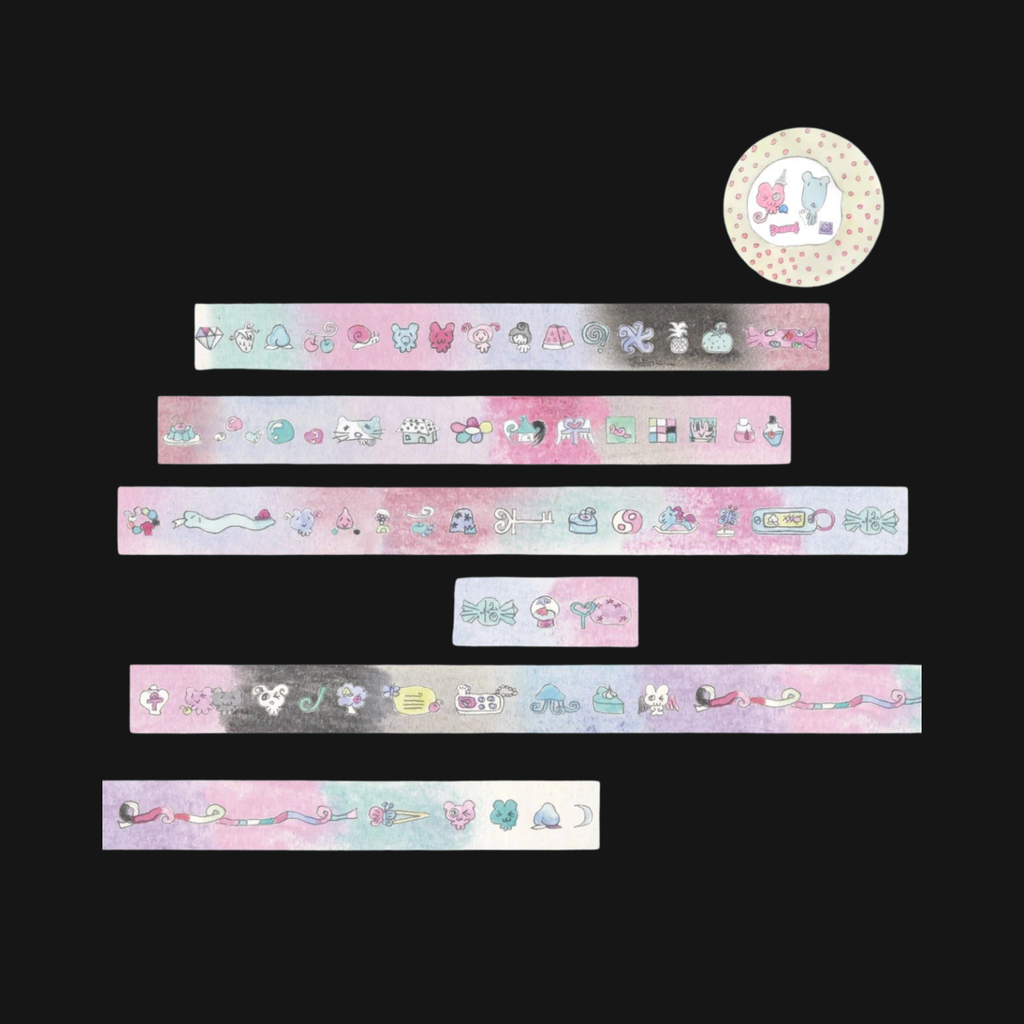 LAZY VENUS SYNDROME - PIXEL GHOST WASHI TAPE STICKER ROLL