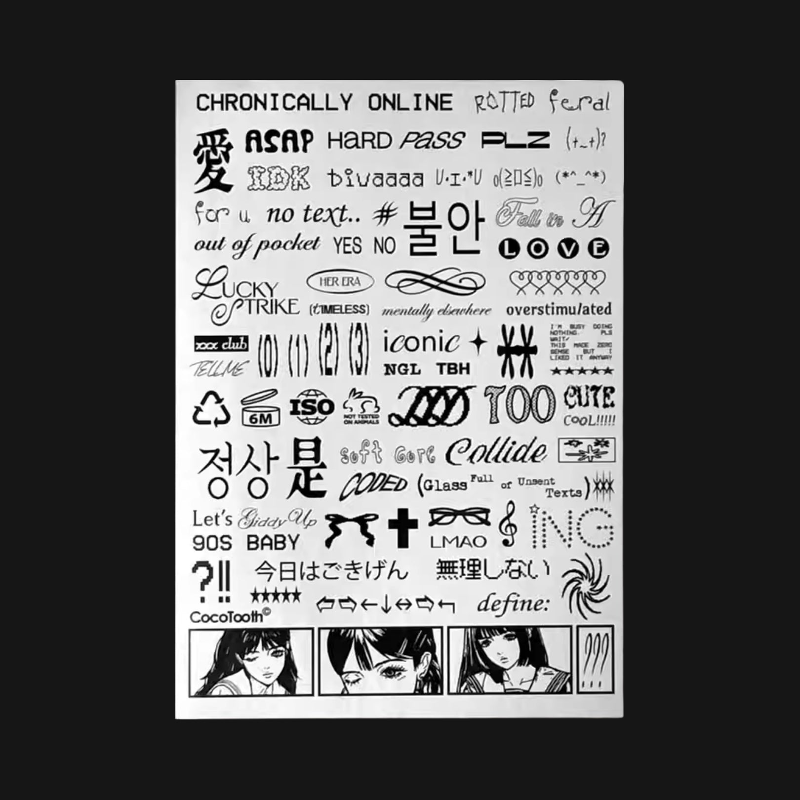 COCO TOOTH - ABITE MATTE SILVER STICKER SHEET