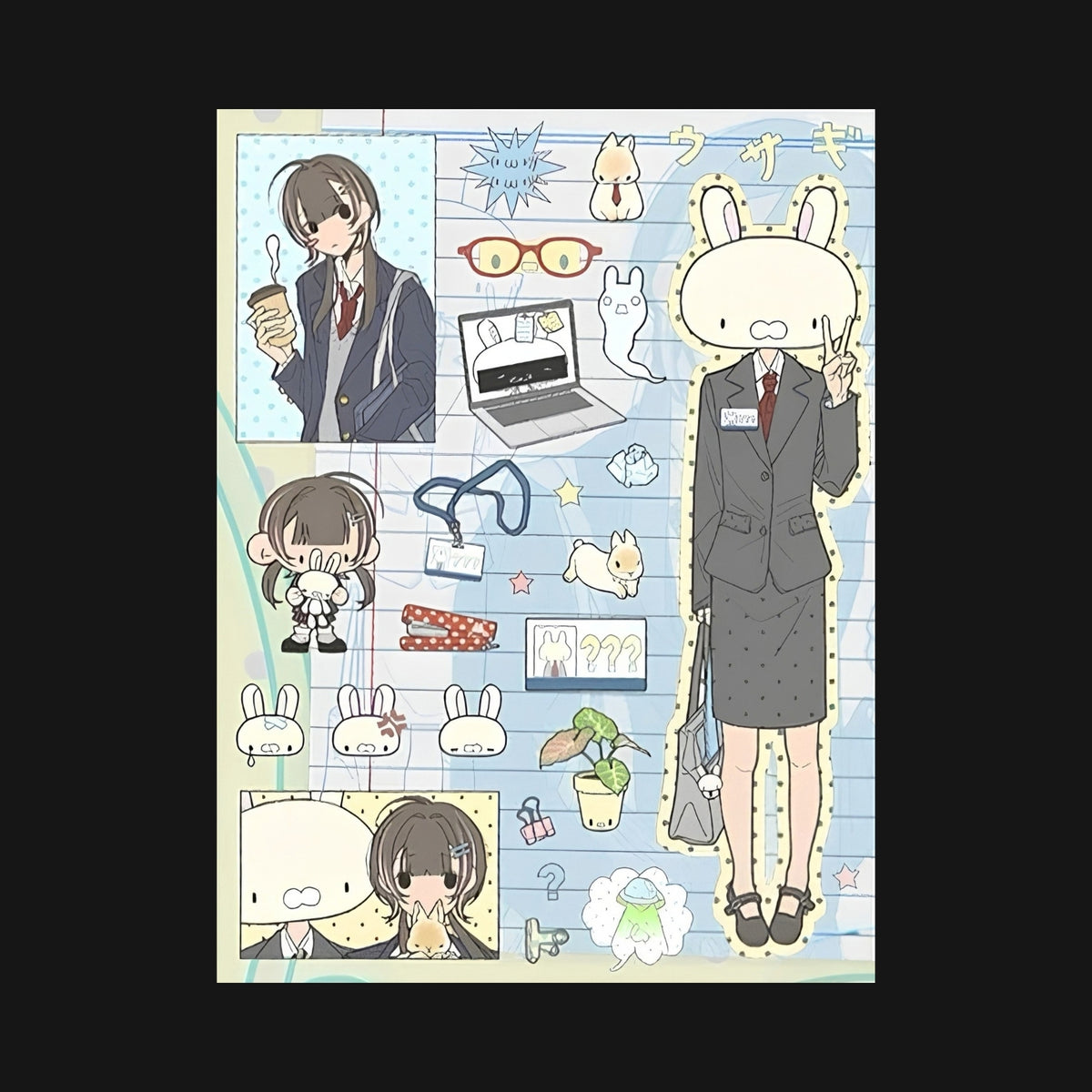UNDERWATER - BUNNIES & UNIFORM STICKER SHEET