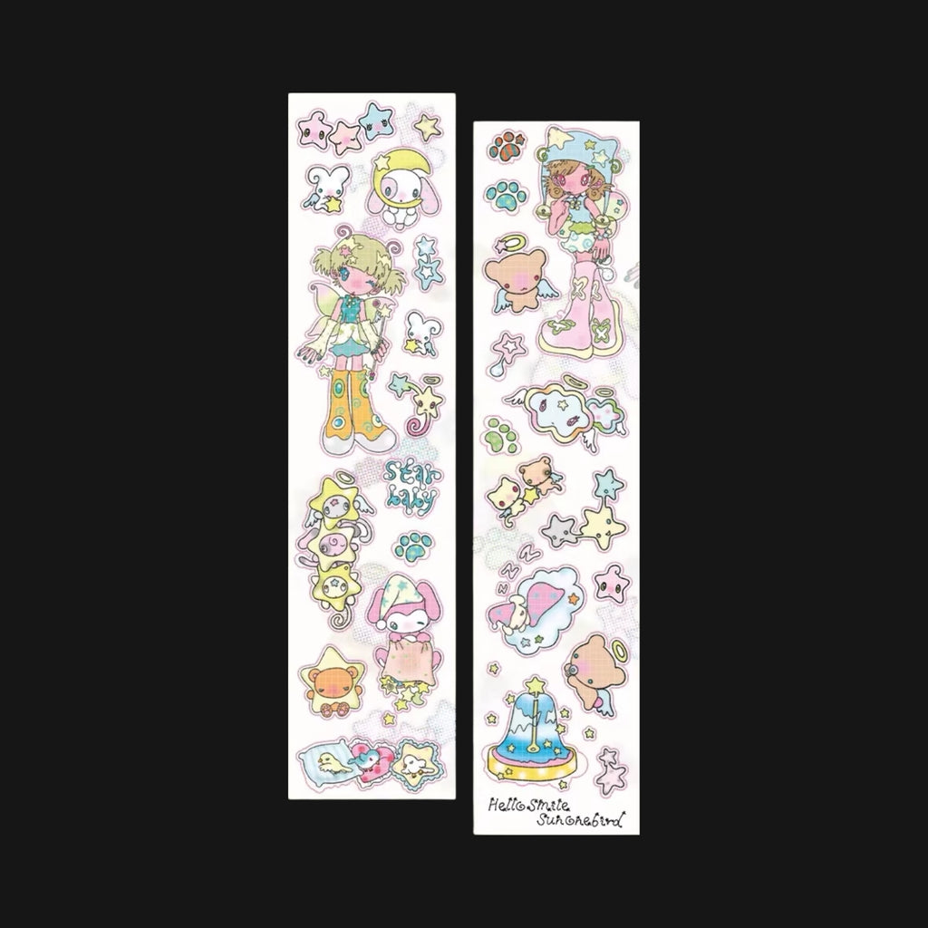 SUNONEBIRD X HELLO SMILE - TWINKLE PARTY STICKER ROLL SAMPLE CUTOUT
