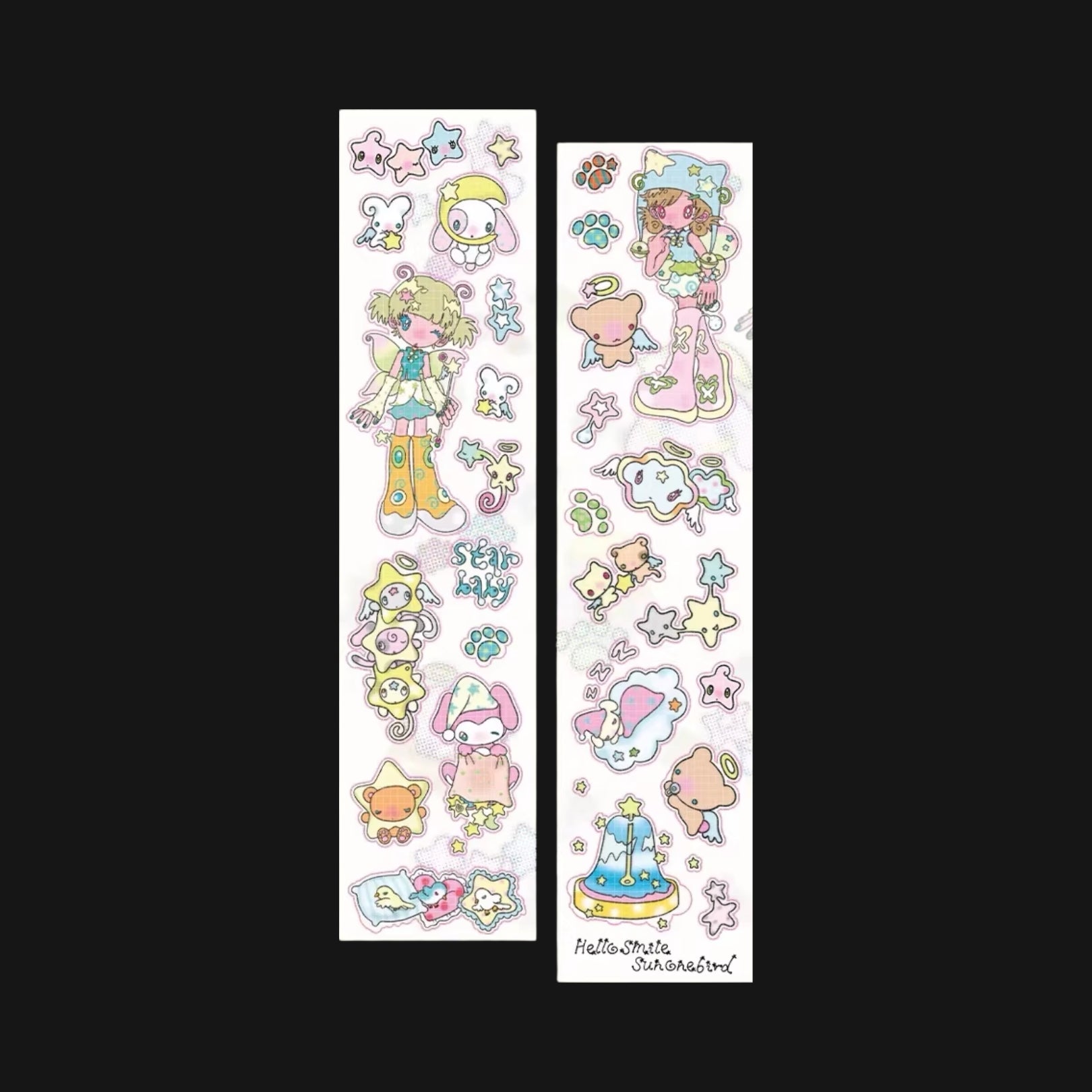 SUNONEBIRD X HELLO SMILE - TWINKLE PARTY STICKER ROLL SAMPLE CUTOUT