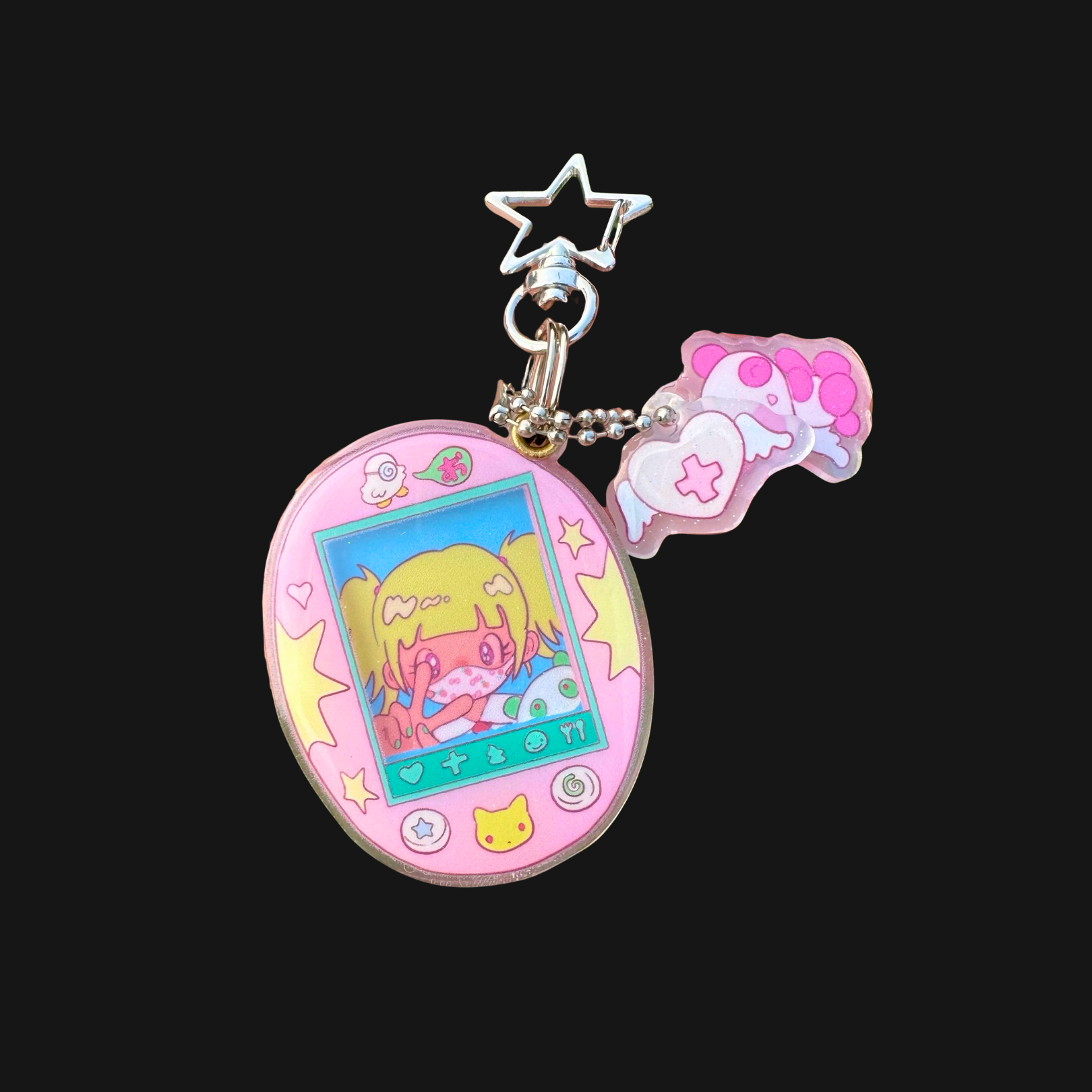 Sunonebird x ACCIO - Tamagotchi Double Sided Keychain