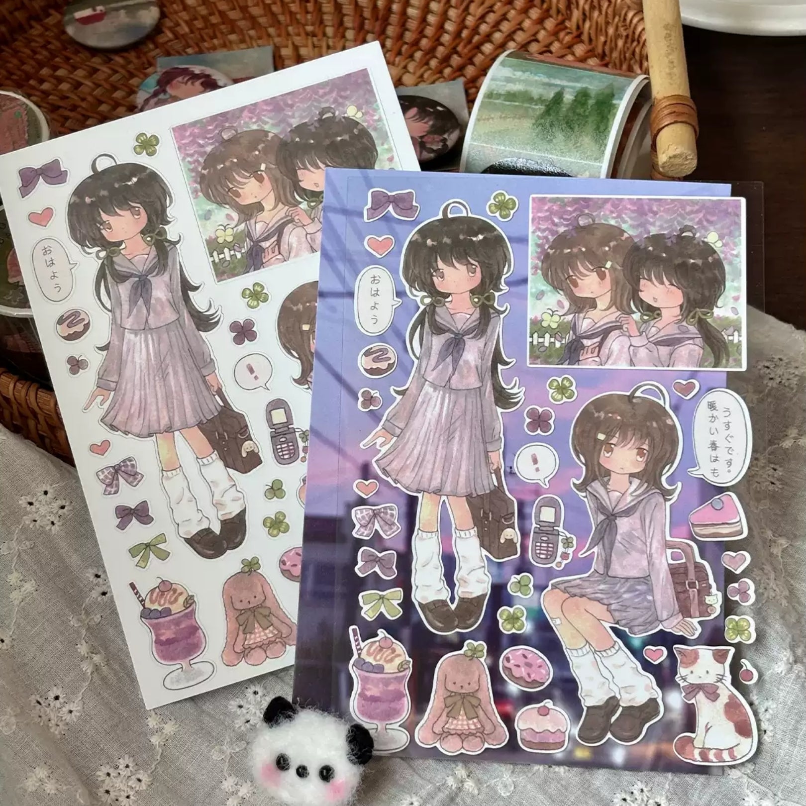 LIGHTED SNOW - APRIL RAIN STICKER SHEET