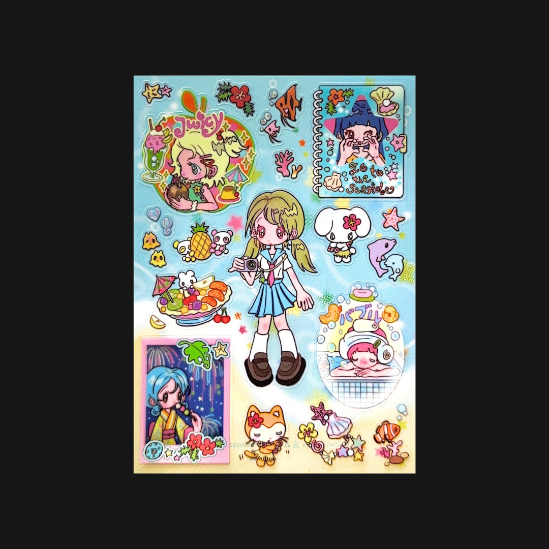 Sunonebird x Glacier - Go to the Seaside Sticker Sheet