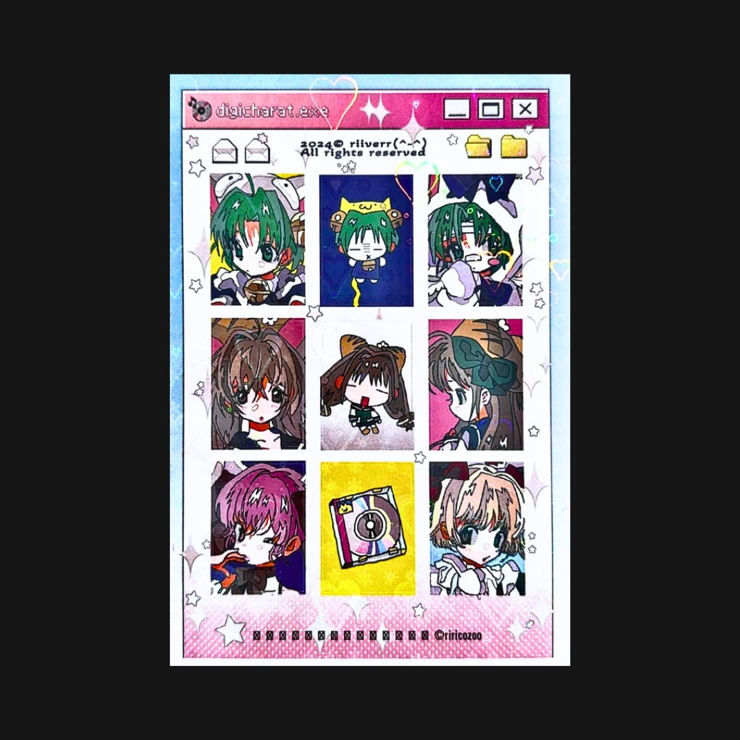 Riricozoo - Bell Catgirl Profile Sticker Sheet