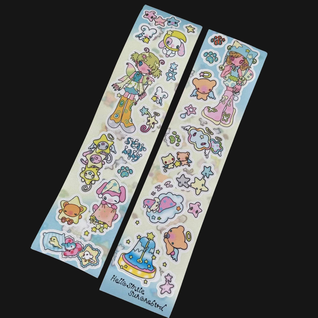 SUNONEBIRD X HELLO SMILE - TWINKLE PARTY STICKER ROLL SAMPLE CUTOUT