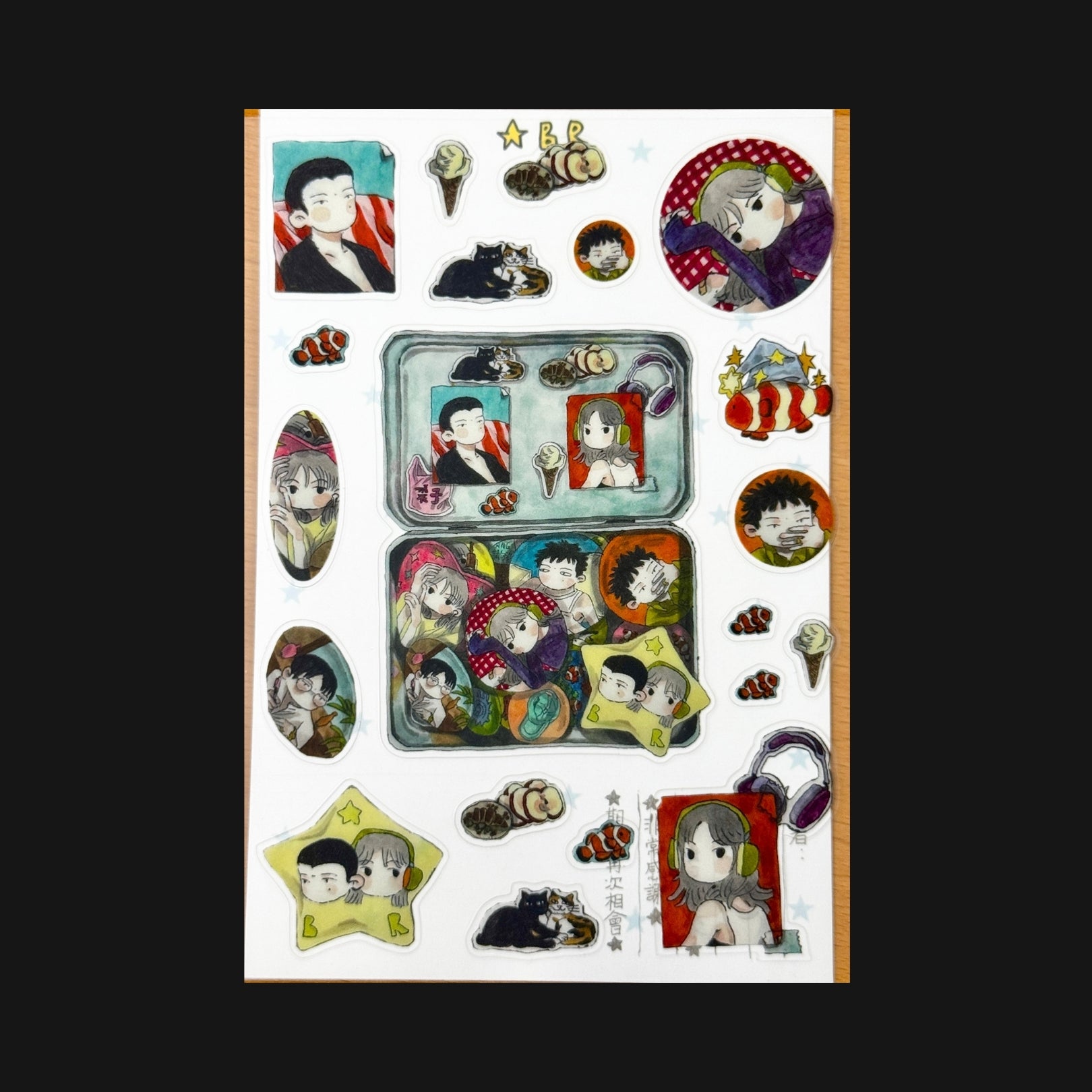 RUILIN ZHAO - BADGE METAL TIN STICKER SHEET