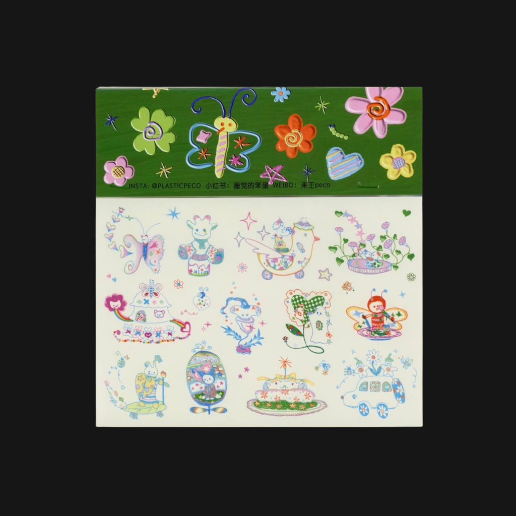 PLASTIC PECO - TATOO STICKER SHEET