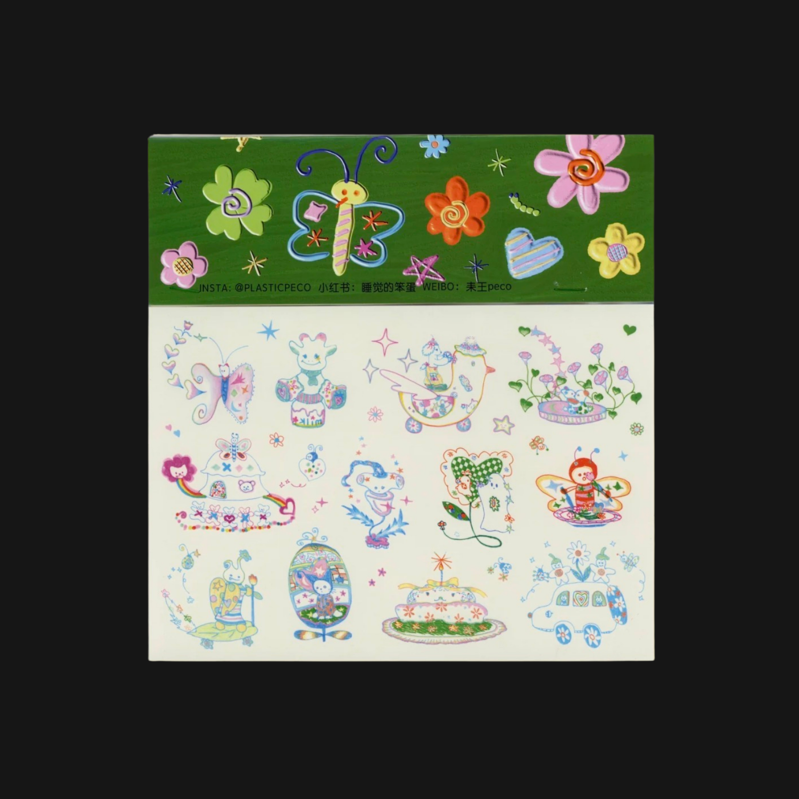 PLASTIC PECO - TATOO STICKER SHEET