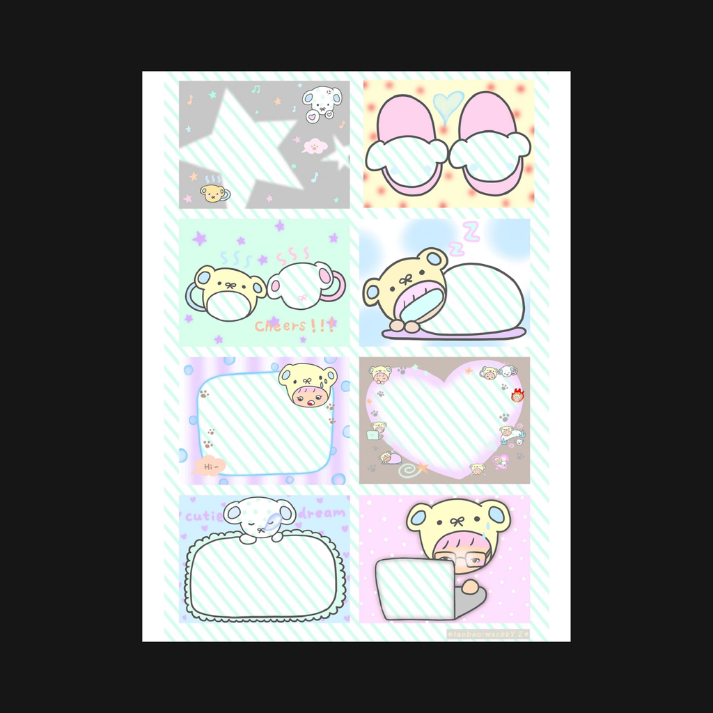 WACKKY Z - PHOTOBOOTH STICKER SHEET