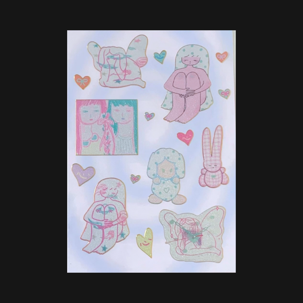 WACKKY Z - HEART LINK STICKER SHEET