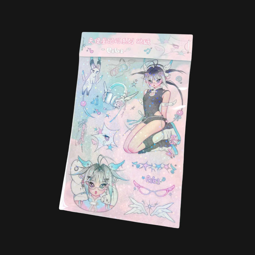 Picky Bone - Twin Winged Bunnies Sticker Sheet