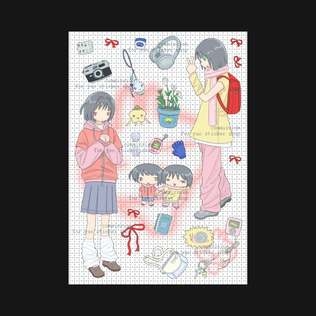 KAOLATREE - GIRL'S DAILY STICKER SHEET