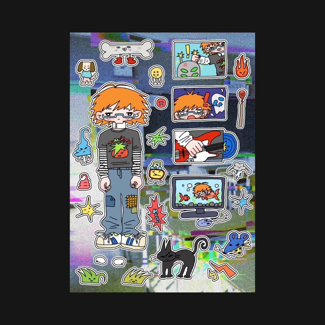 TOOTH STORE - ROCK BOY STICKER SHEET