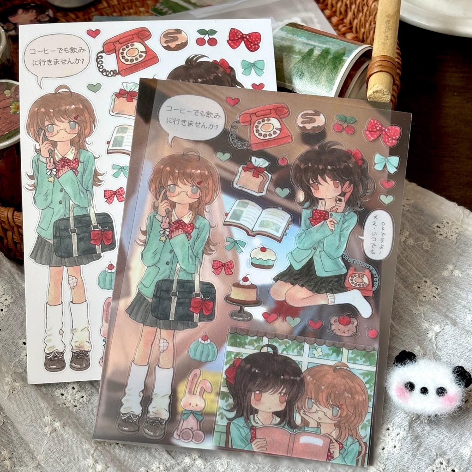 LIGHTED SNOW - MINT JADE STICKER SHEET