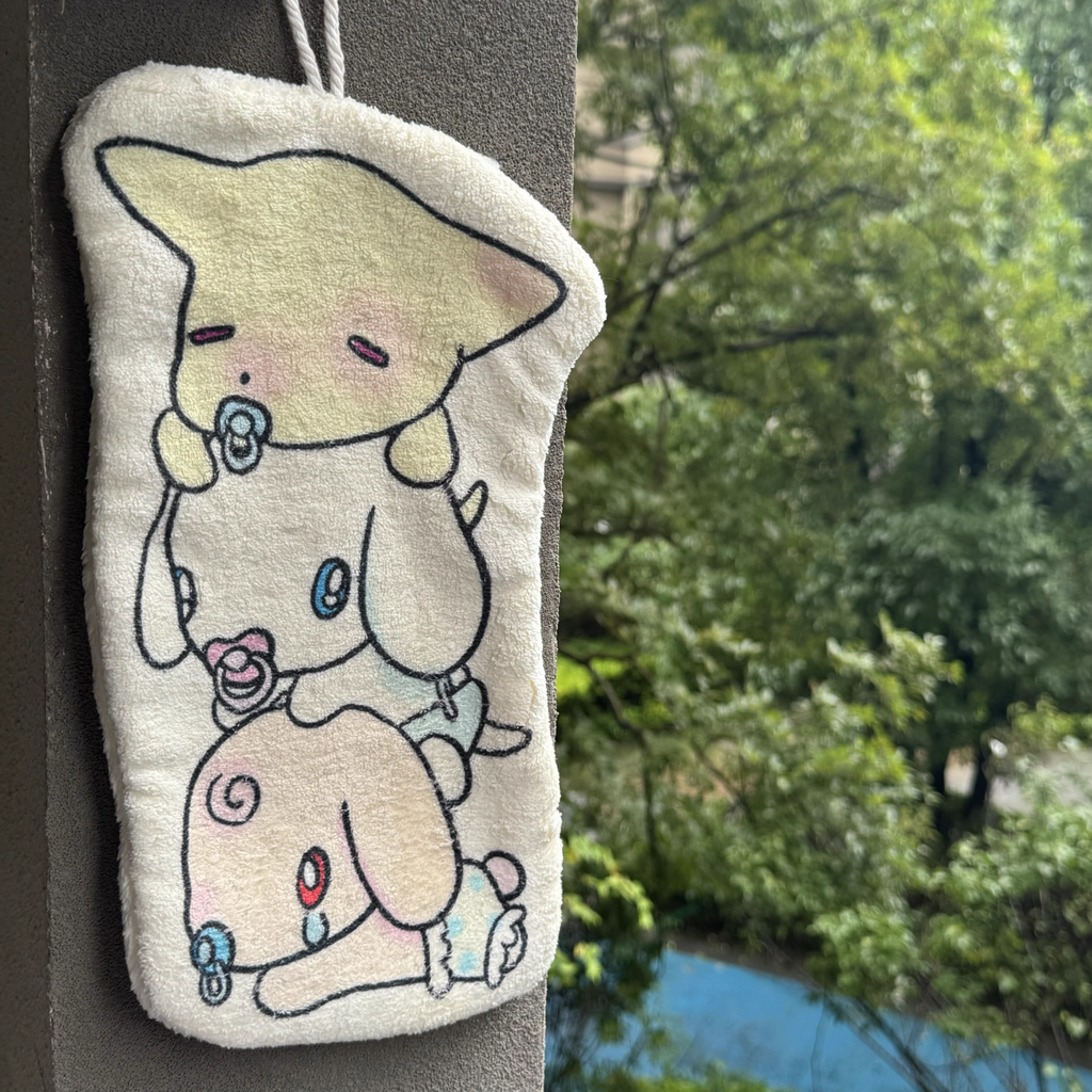 SUNONEBIRD X ONIONION - STACKING PUPPIES HAND TOWEL