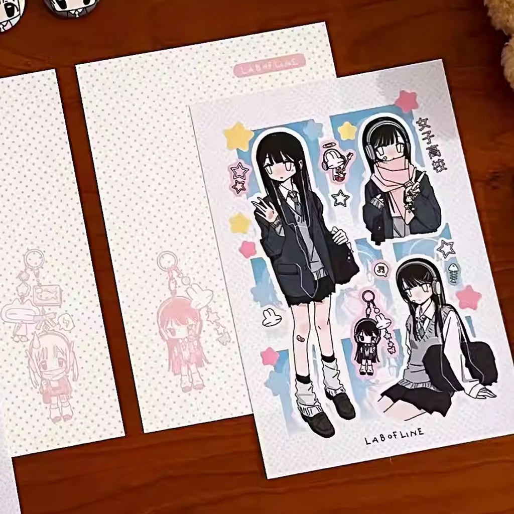 LAB OF LINE - HIGH SCHOOL KIMIKO STICKER SHEET