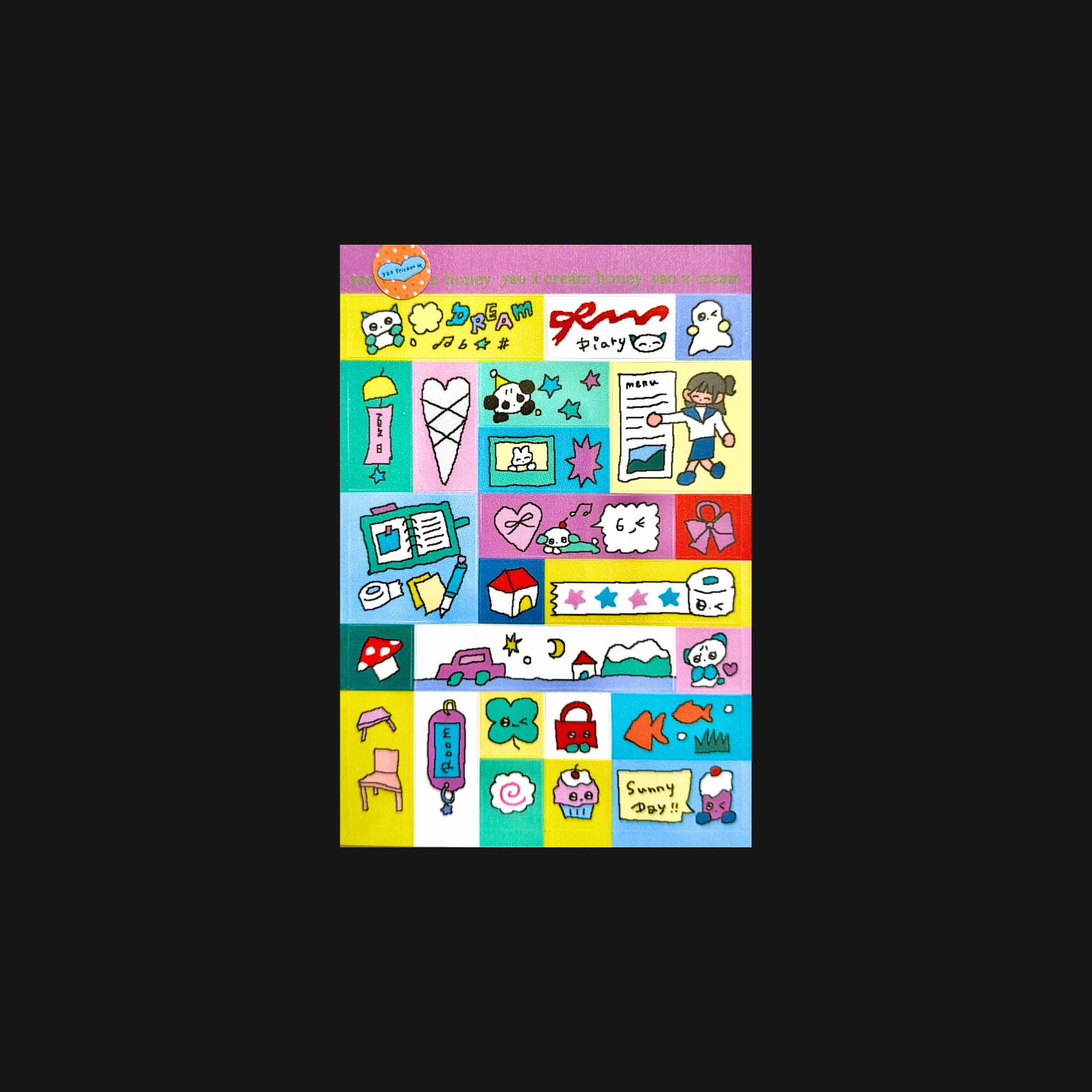 Creamhoney - Retro Fun Label Sticker Sheet