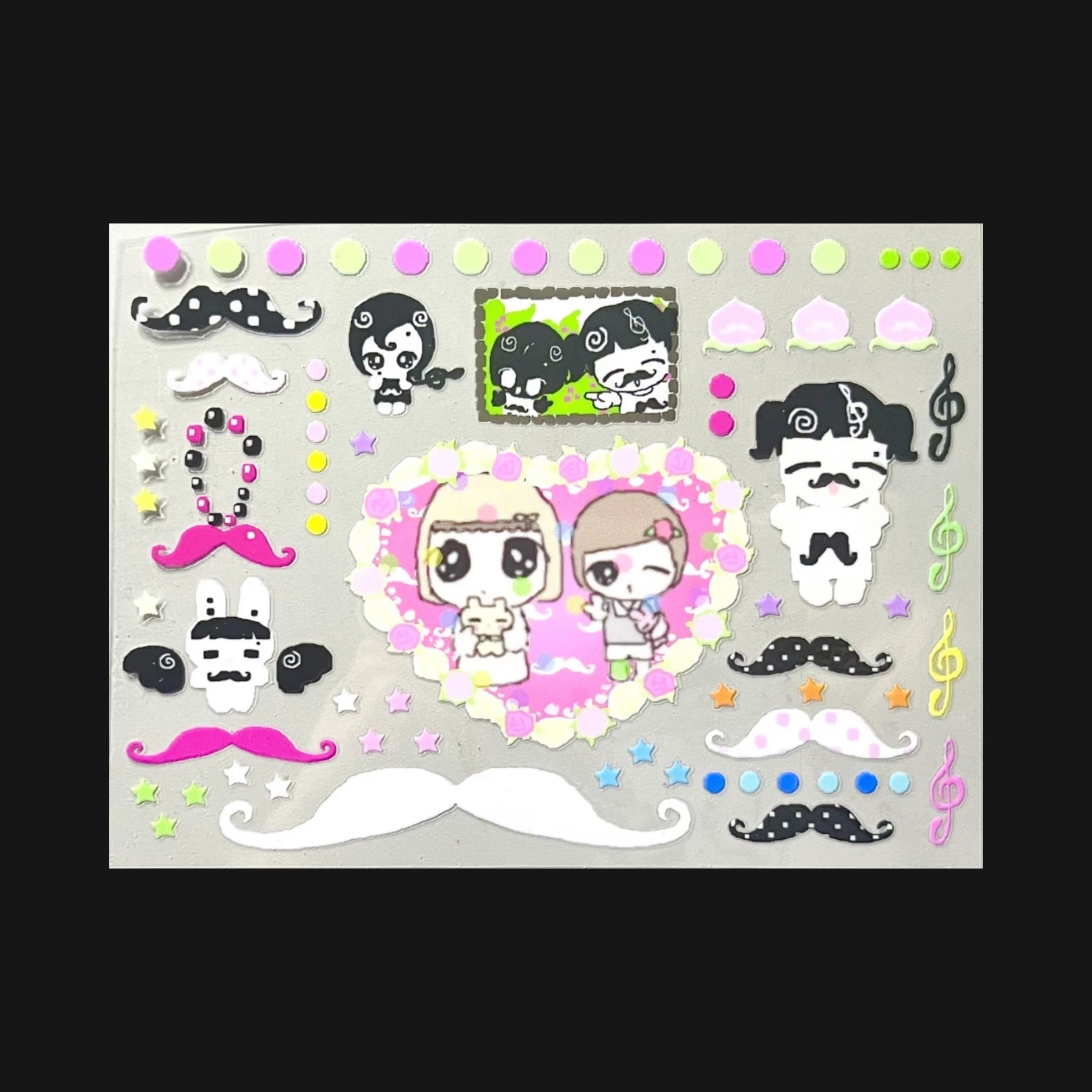 SUSOOYABE - CURLY MUSTACHE STICKER SHEET