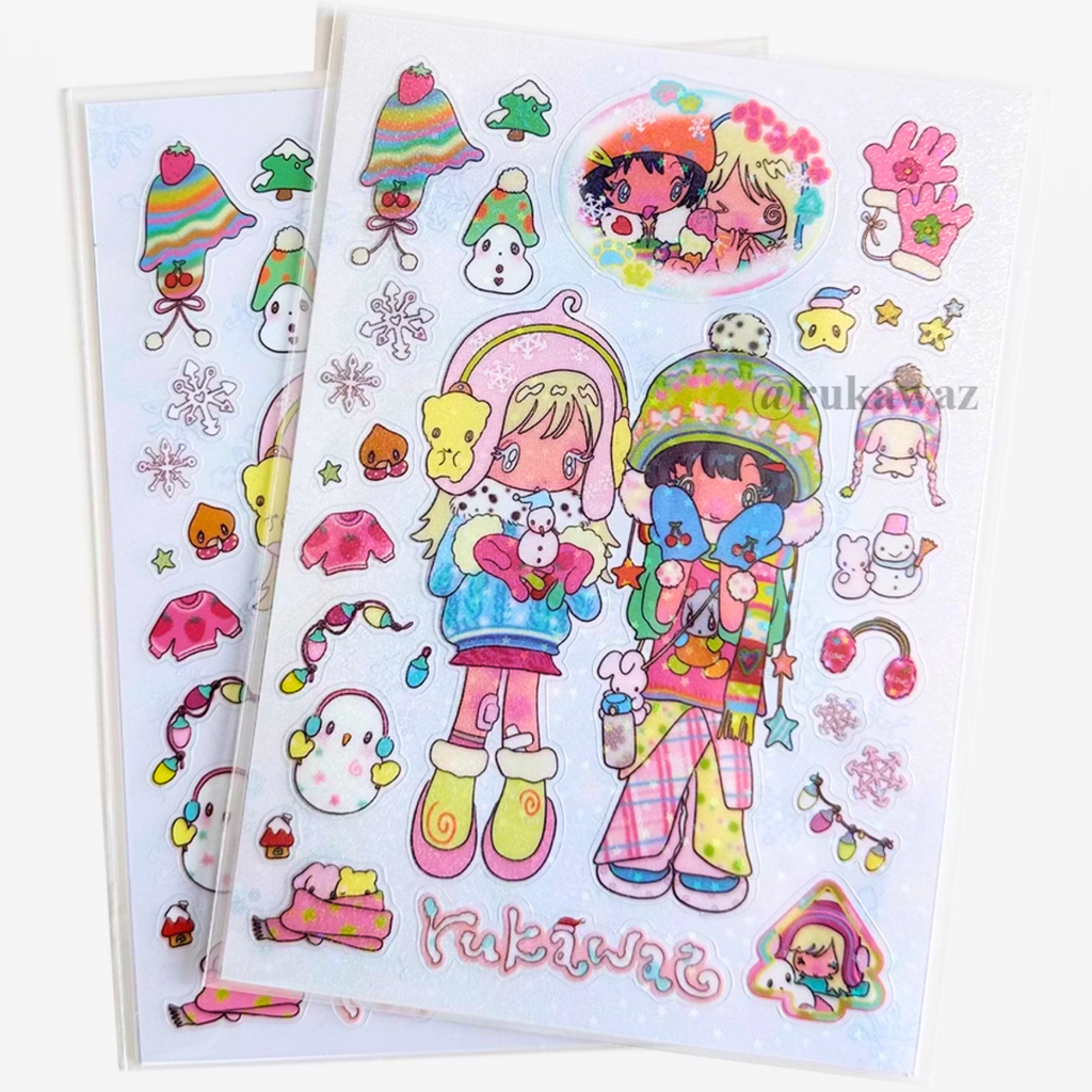 Sunonebird x Rukawaz - Winter Memories Sticker Sheet