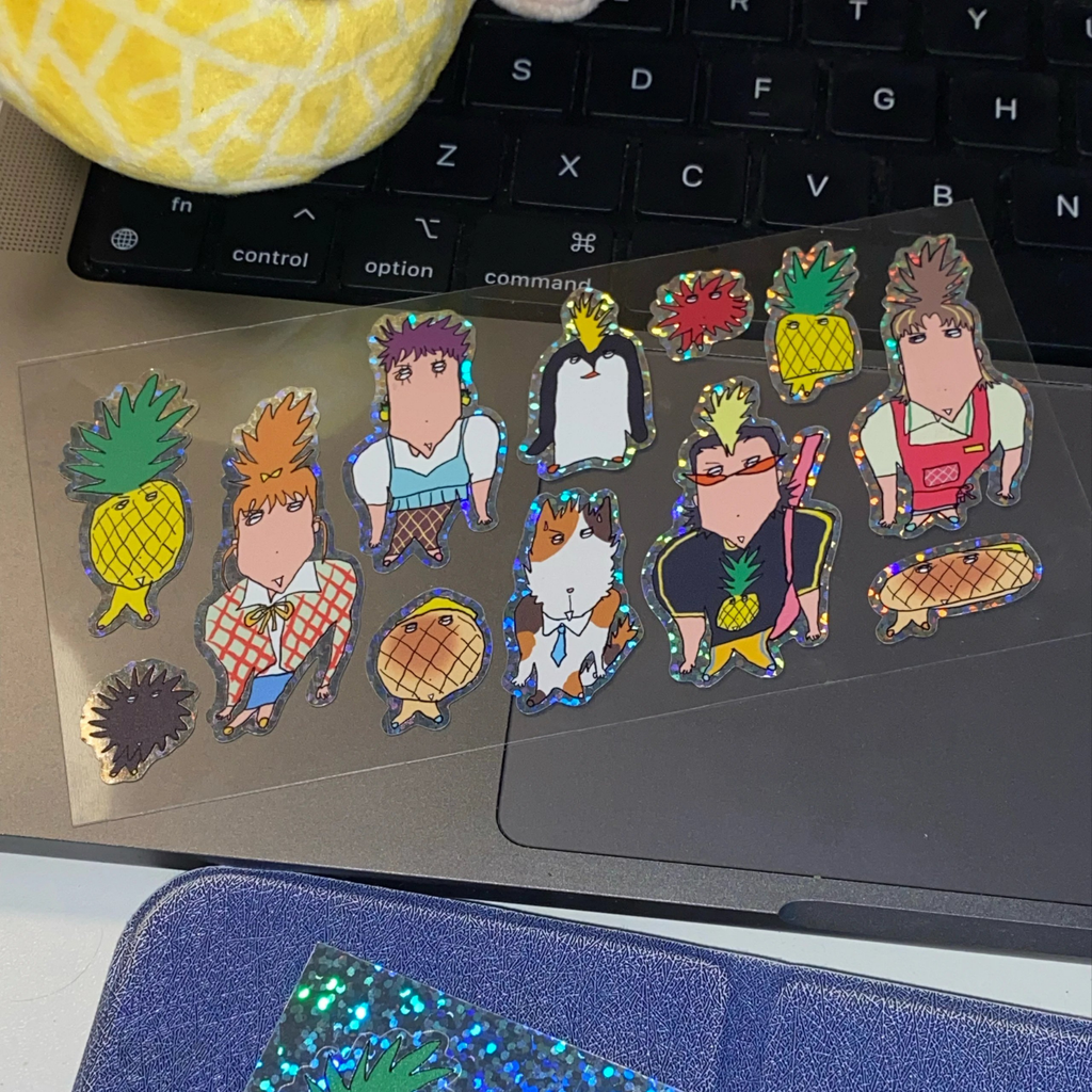 HUAYUANHWAWON - PINEAPPLE FAMILY STICKER SHEET