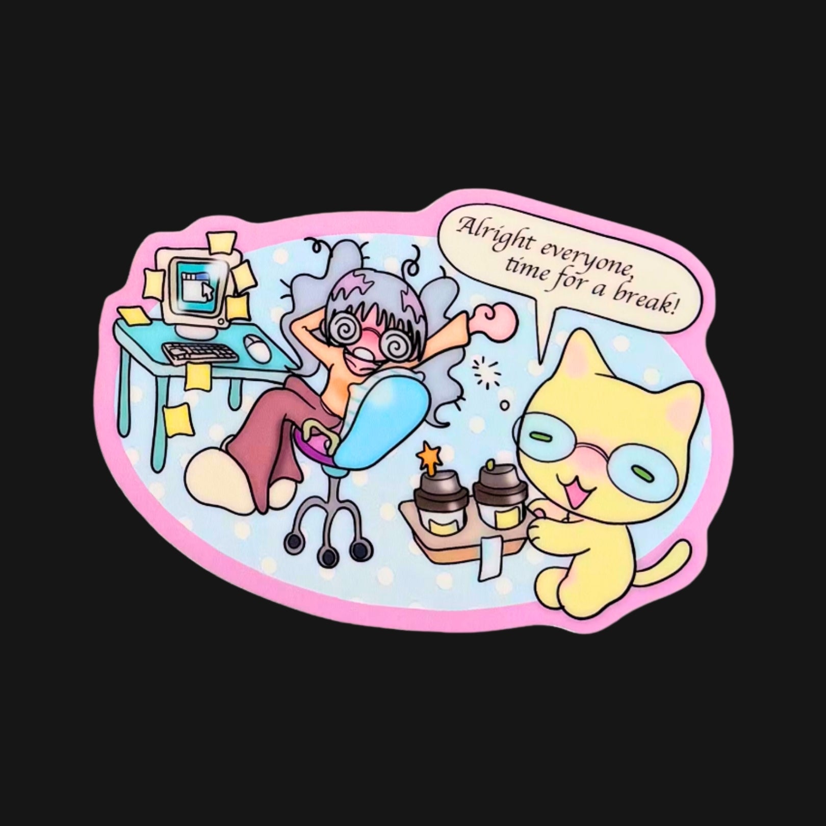 SUNONEBIRD X GLACIER - FRIDAY CLUB WORKING FROM HOME MOUSE PAD