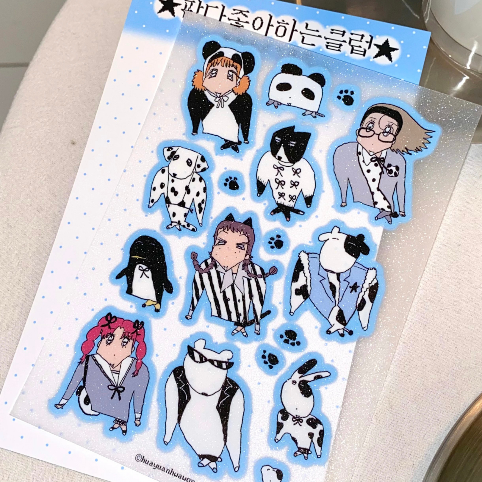 HUAYUANHWAWON - PANDA CLUB STICKER SHEET
