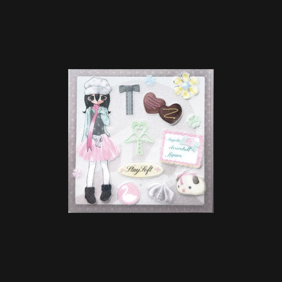 CLEAR DOLL - GOLD HAIR GIRL STICKER SHEET