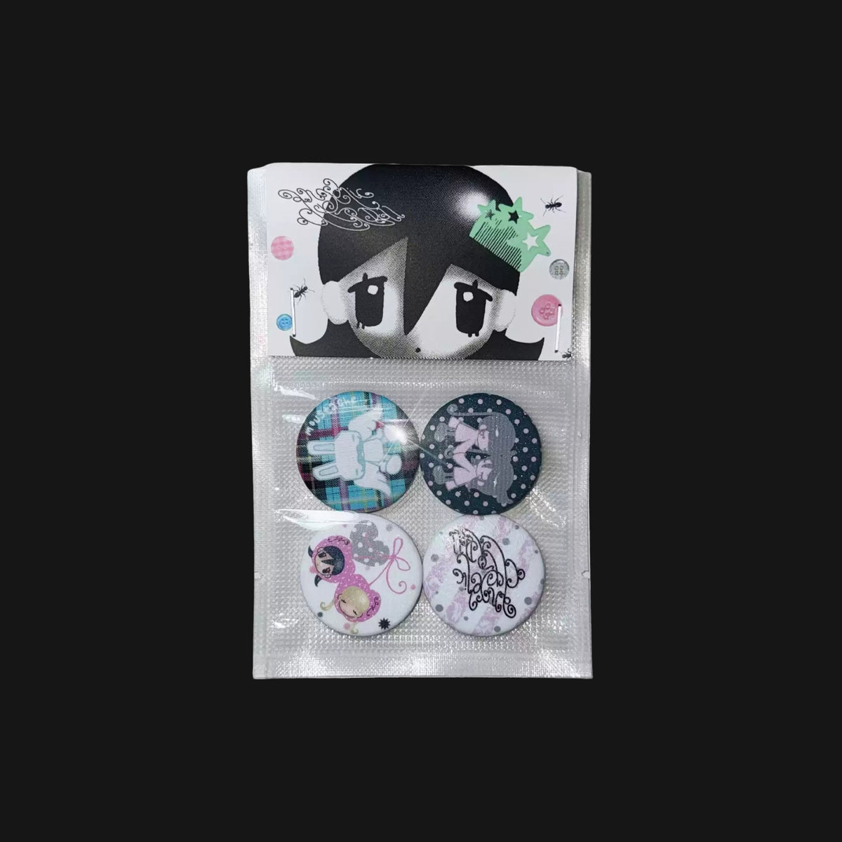 CLEAR DOLL - CHERRY DOLLS BADGE SET