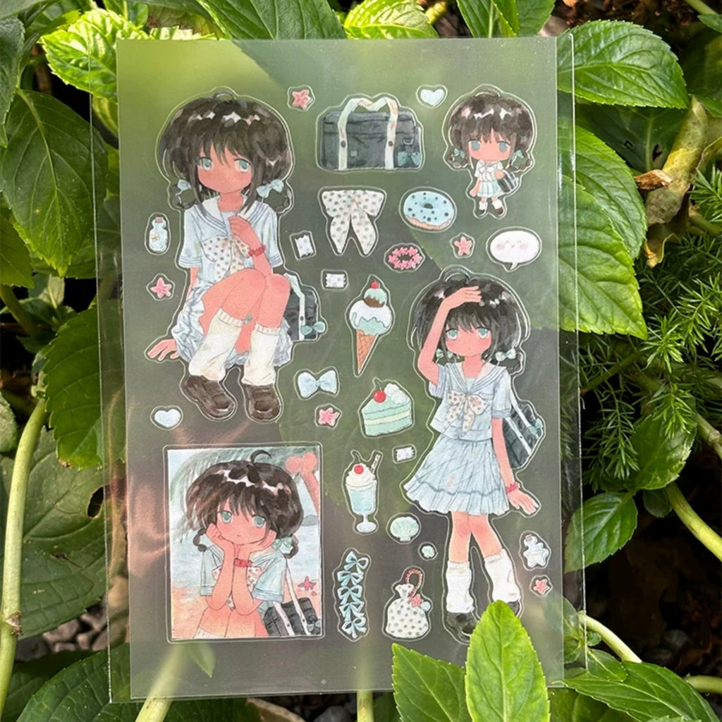 LIGHTED SNOW - TRICOLOR BUTTERFLIES STICKER SHEET