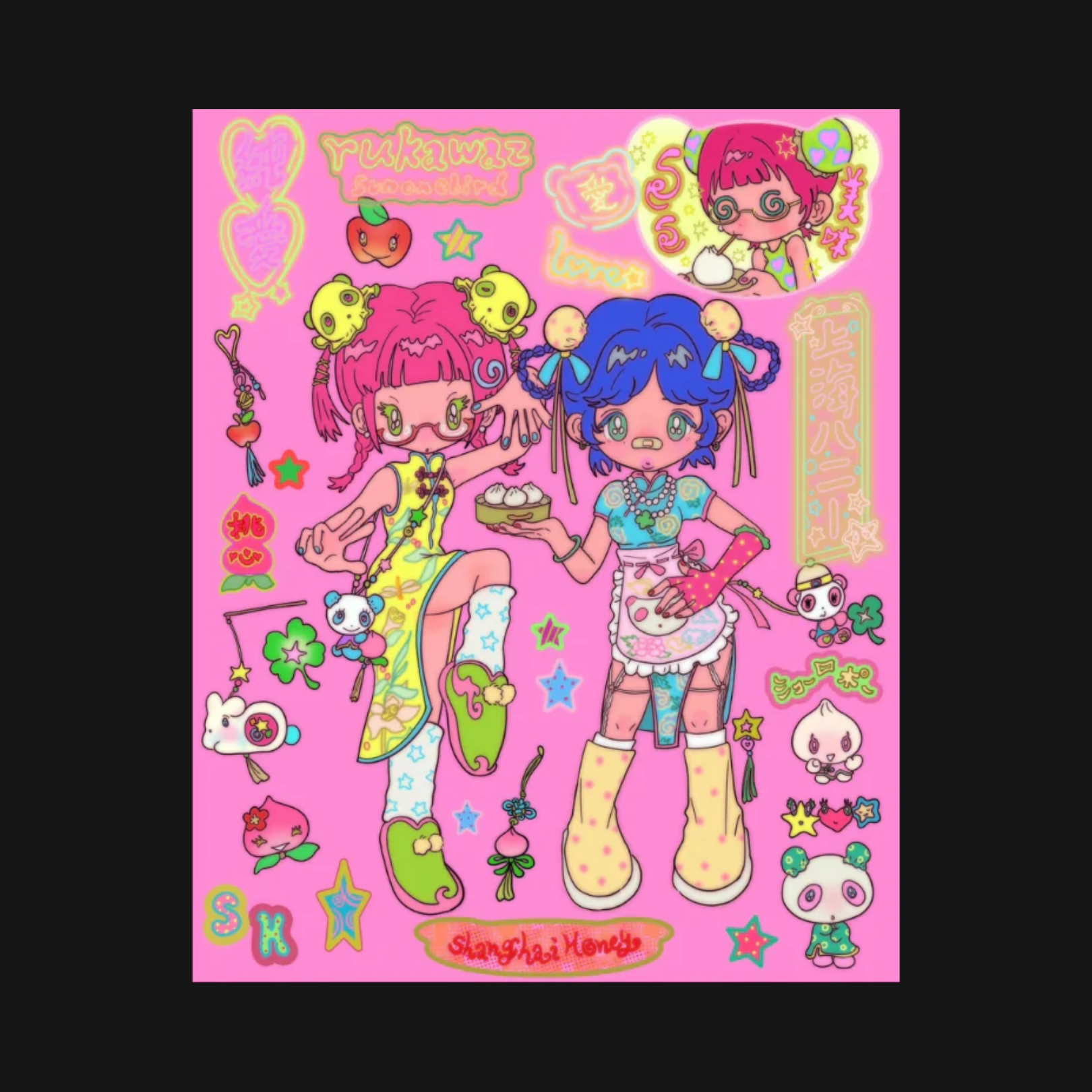 Sunonebird x RUKAWAZ - Shanghai Honey Sticker Sheet