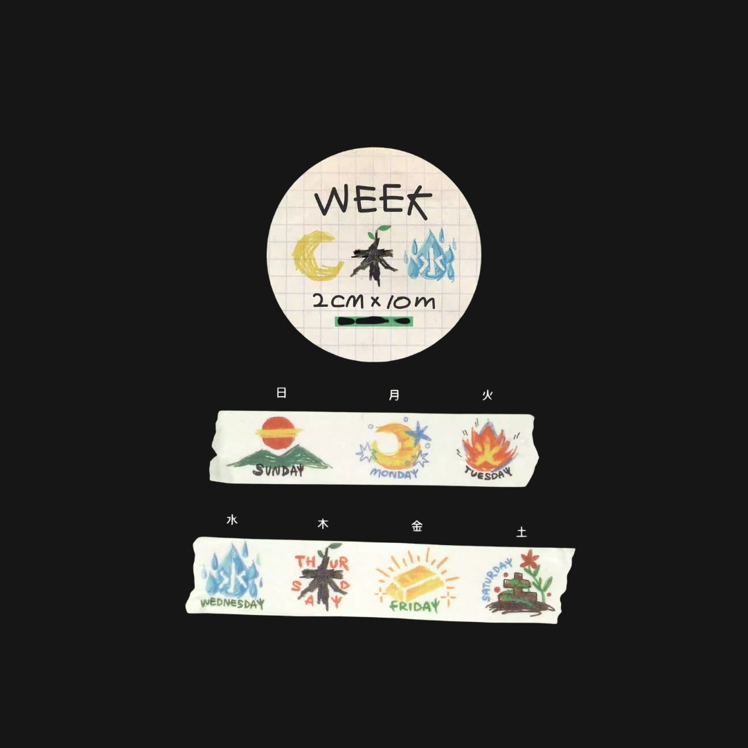 ROILLI PLAYGROUND - WEEK STICKER TAPE