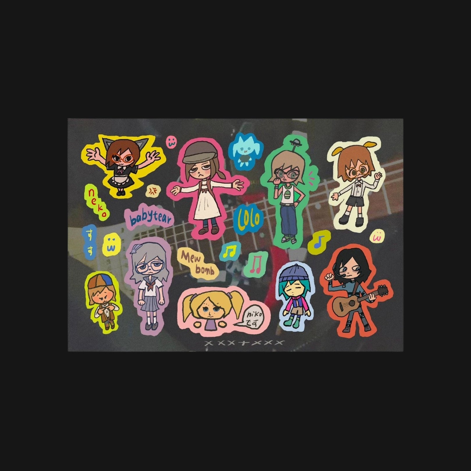 ELEVATOR TO HELL - TINY Q FIGURES STICKER SHEET