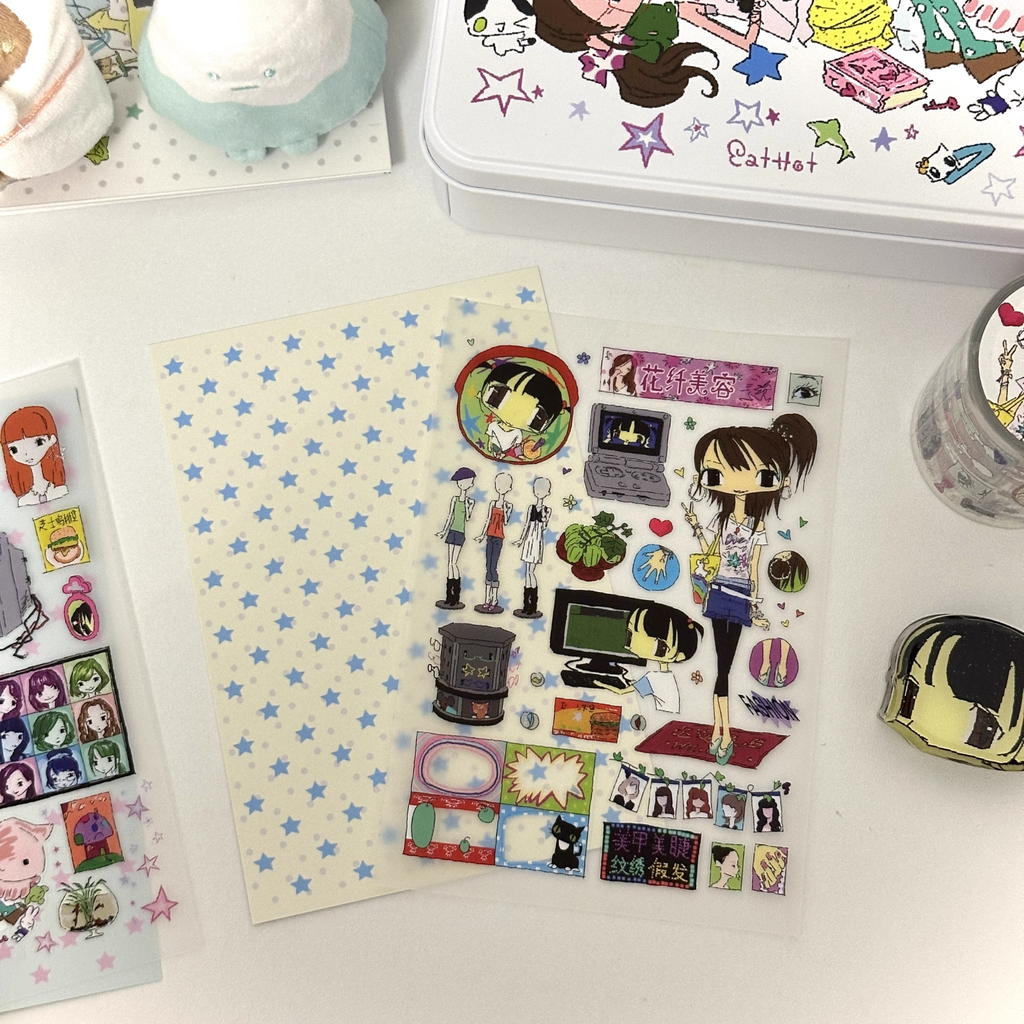 7.45 X EAT HOT - UNDERGROUND MALL STICKER SHEET